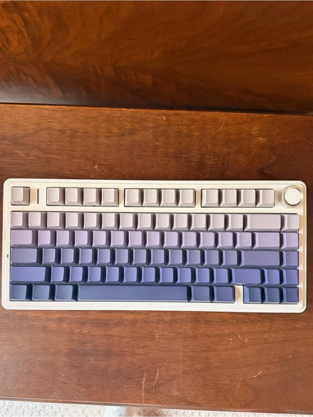 Aula F75 Pro Gradient Purple Mechanical Keyboard - White Frame